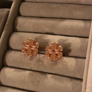Tory Burch Logo Stud Earrings